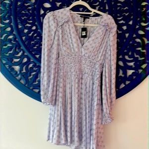 Maje Rianne lilac smocked  dress with bows Brand new with tag